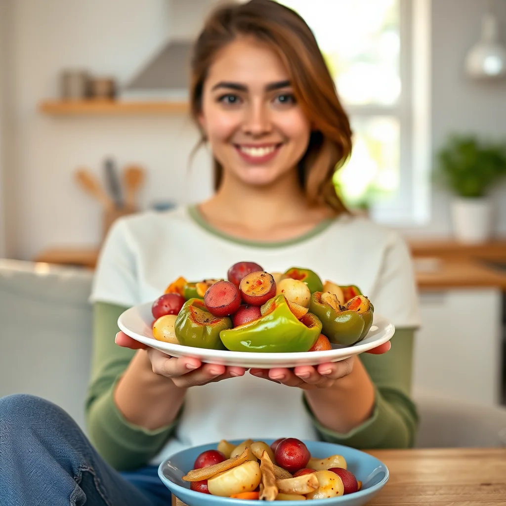 Vegetarian Baked Peppers and Onions – vegetarian recipe