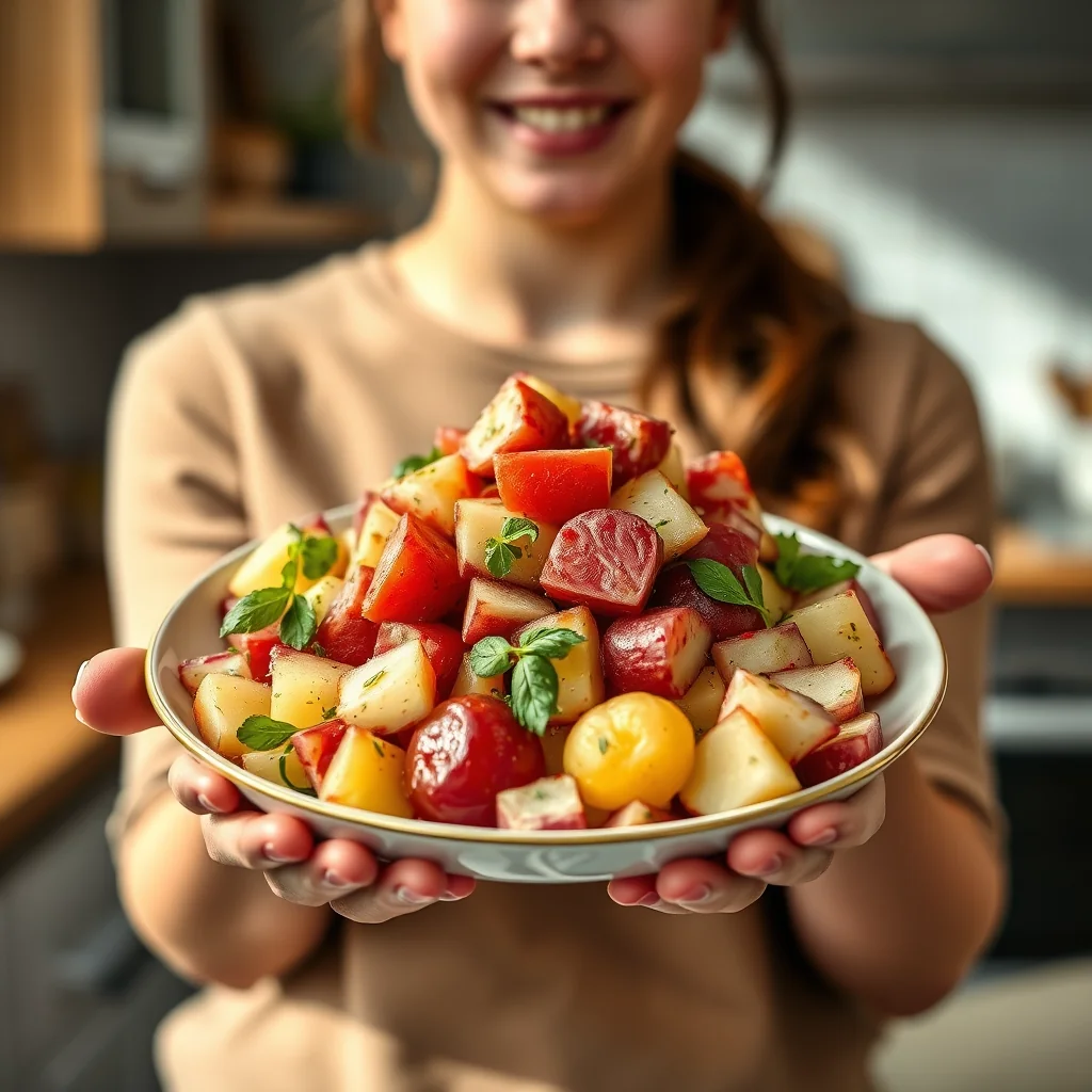 Vibrant French Potato Salad (No Mayo) – vegetarian recipe