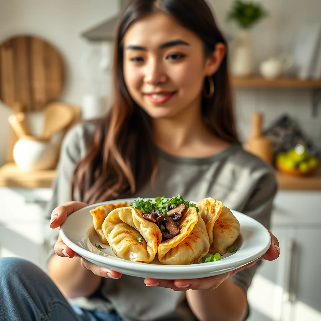 Vegetarian Avocado and Shiitake Pot Stickers – vegetarian recipe