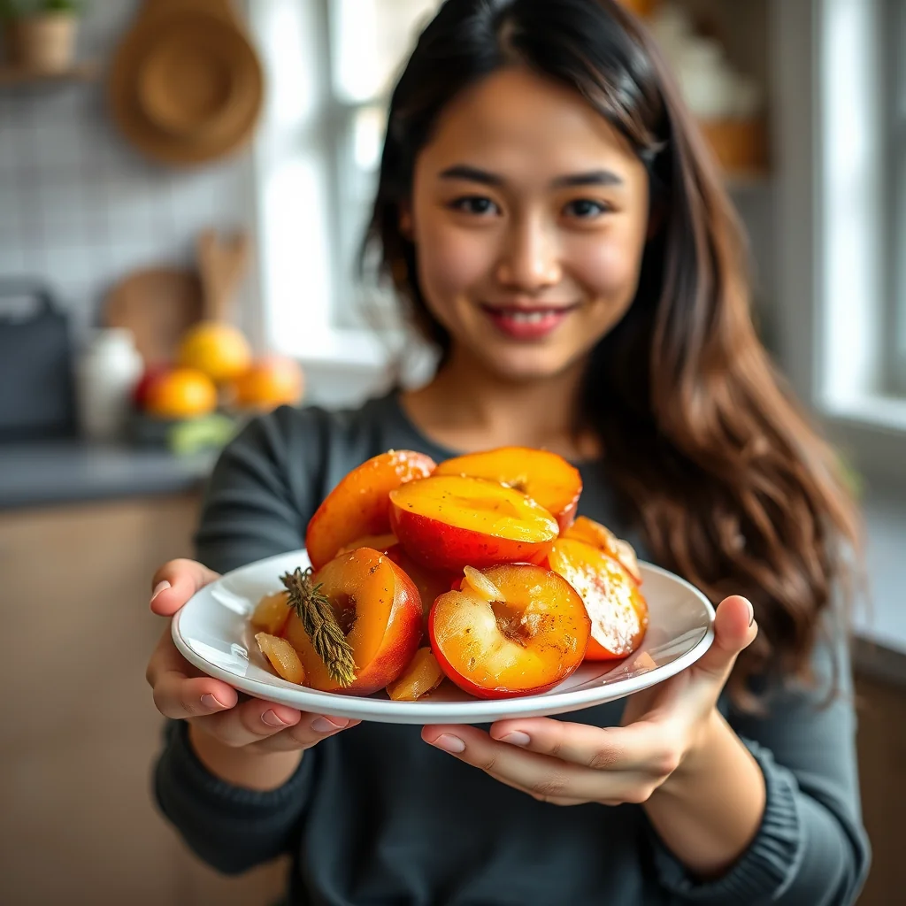Spiced Pickled Peaches – vegetarian recipe