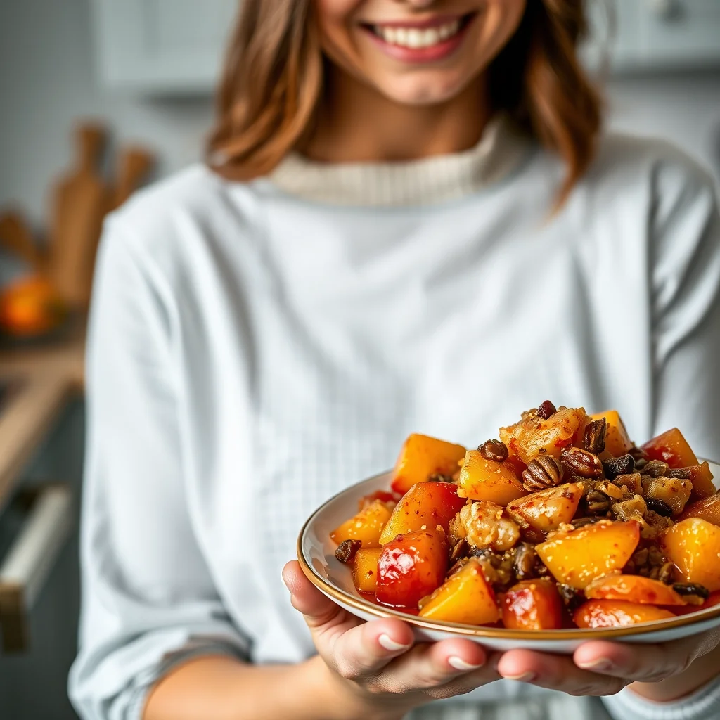 Spicy Peach Chutney (Vegan) – vegetarian recipe