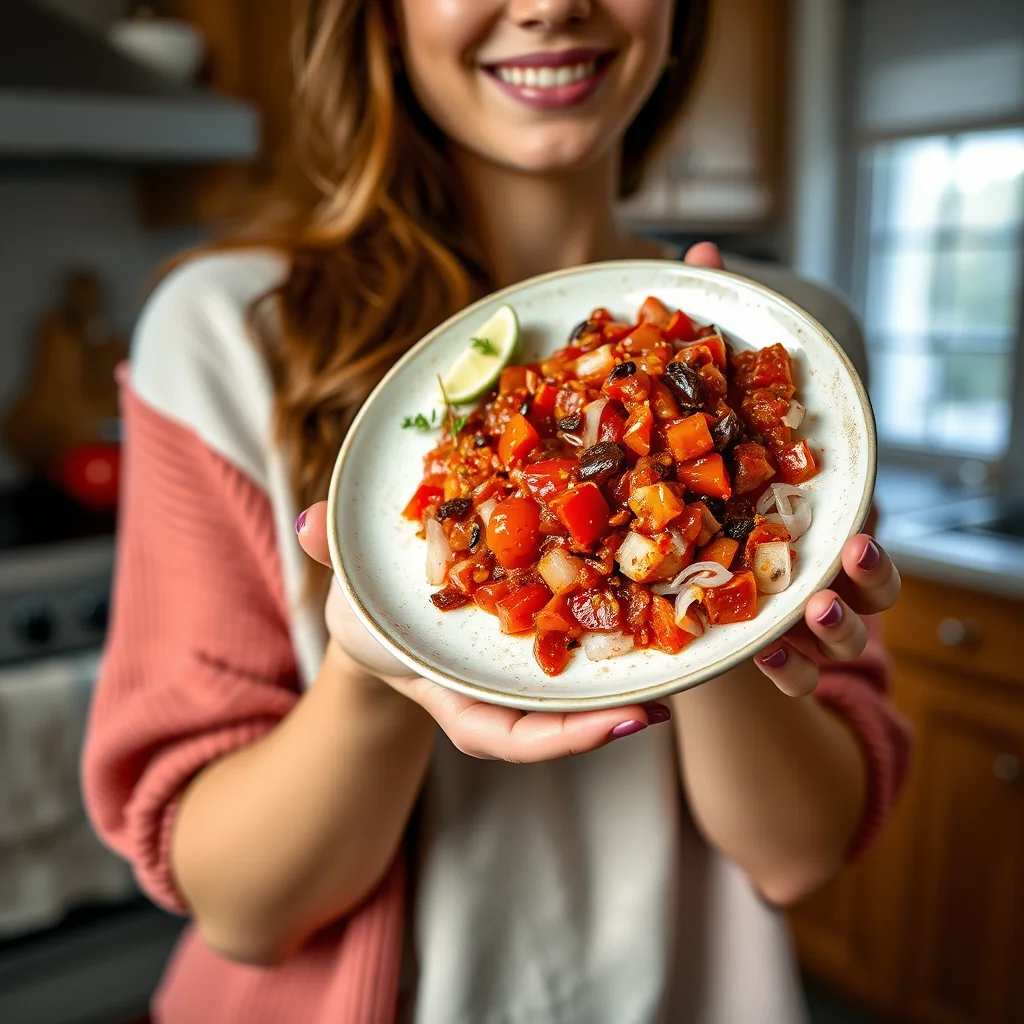 Vibrant Red Tomato Chutney – vegetarian recipe