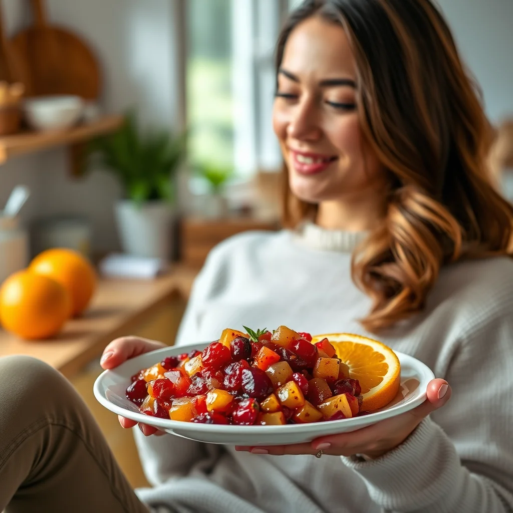 Vibrant Spiced Cranberry Orange Relish – vegetarian recipe