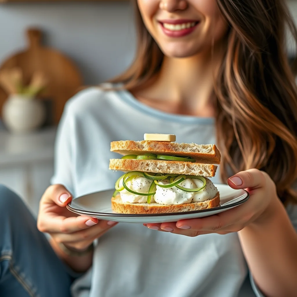 Simple Cottage Cheese and Green Onion Sandwiches – vegetarian recipe