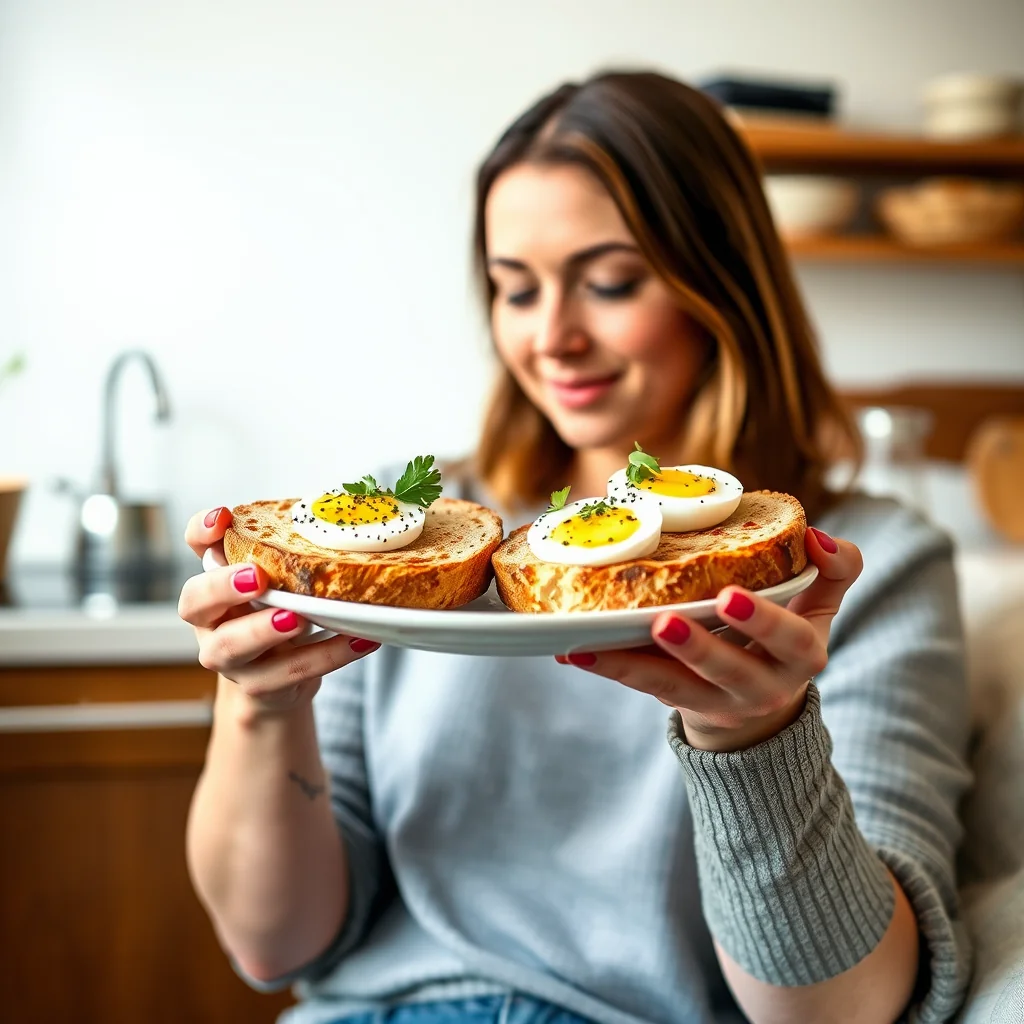 Elegant Egg and Parsley Tartines – vegetarian recipe