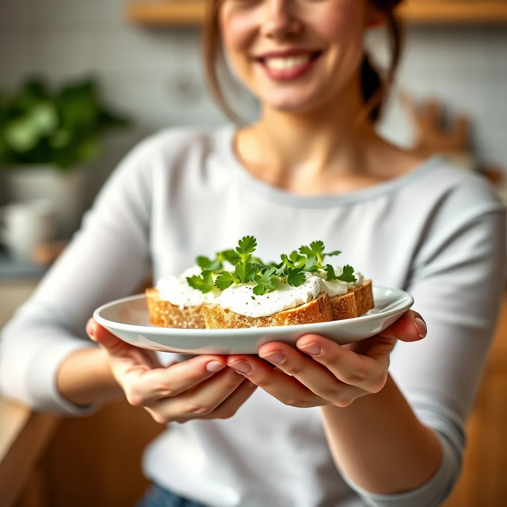 Watercress and Cream Cheese Toasts – vegetarian recipe
