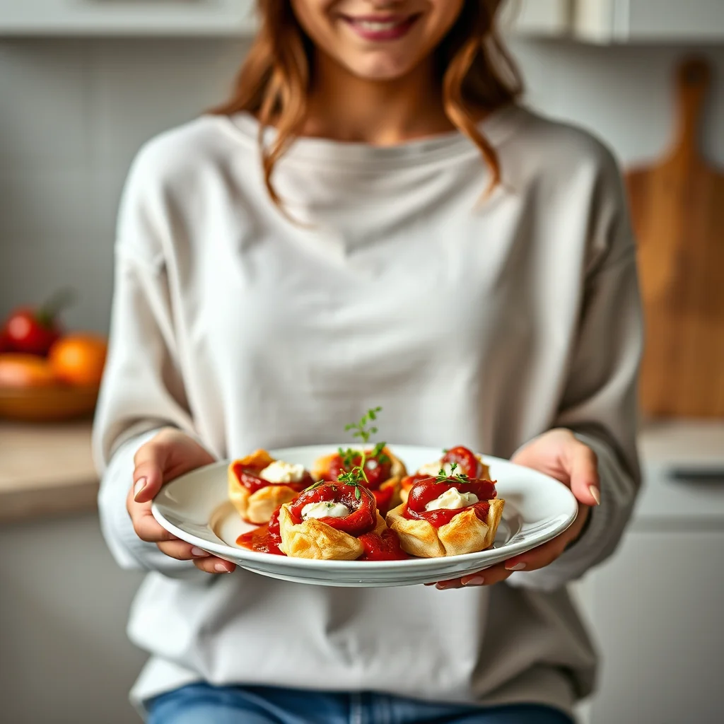 Effortless Goat Cheese & Marinara Puff Pastry Bites – vegetarian recipe