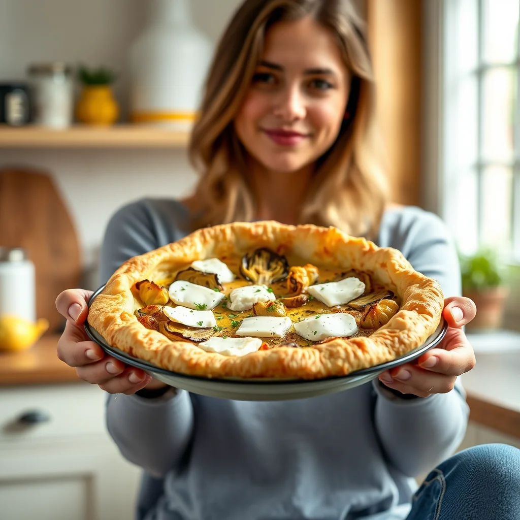 Savory Artichoke and Goat Cheese Galette – vegetarian recipe