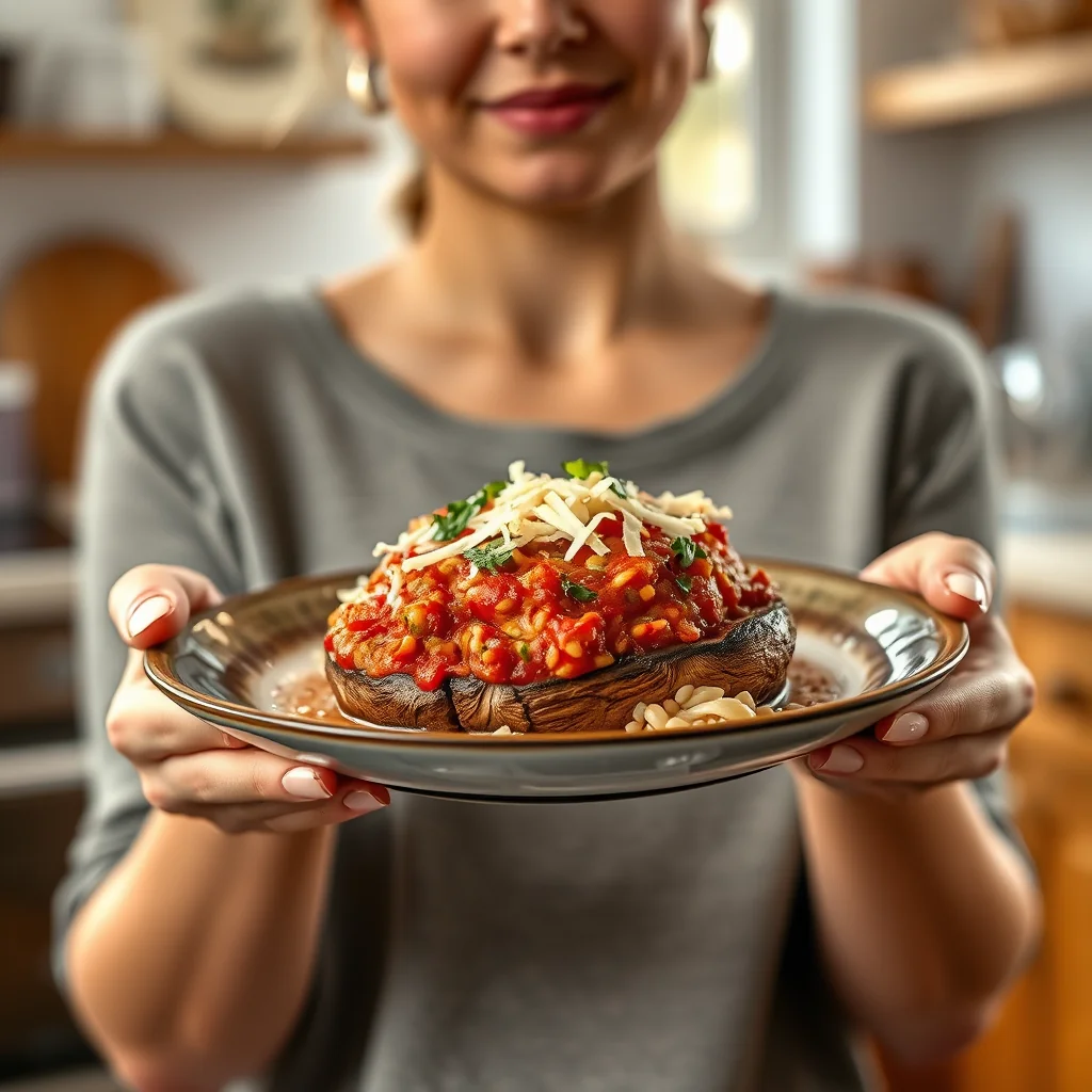 Italian Stuffed Portobello Mushroom – vegetarian recipe