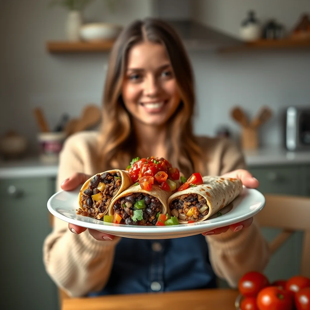Black Bean and Plantain Burritos – vegetarian recipe