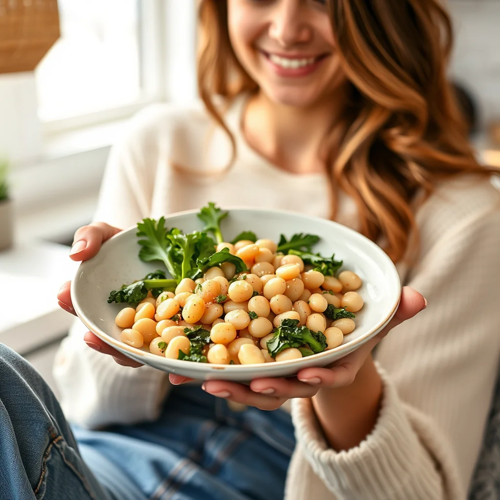 Rustic White Bean and Escarole Skillet – vegetarian recipe