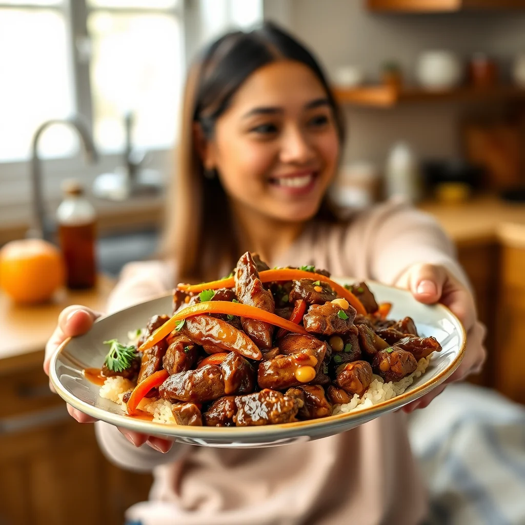 Spicy Orange & Ginger Soy Steak Stir-Fry – vegetarian recipe