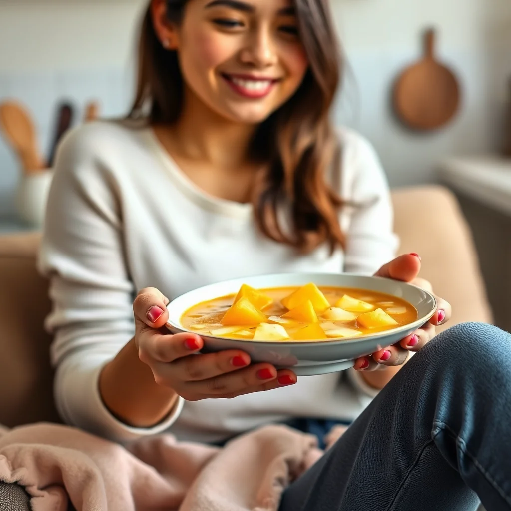 Chilled Mango Soup with a Hint of Curry – vegetarian recipe