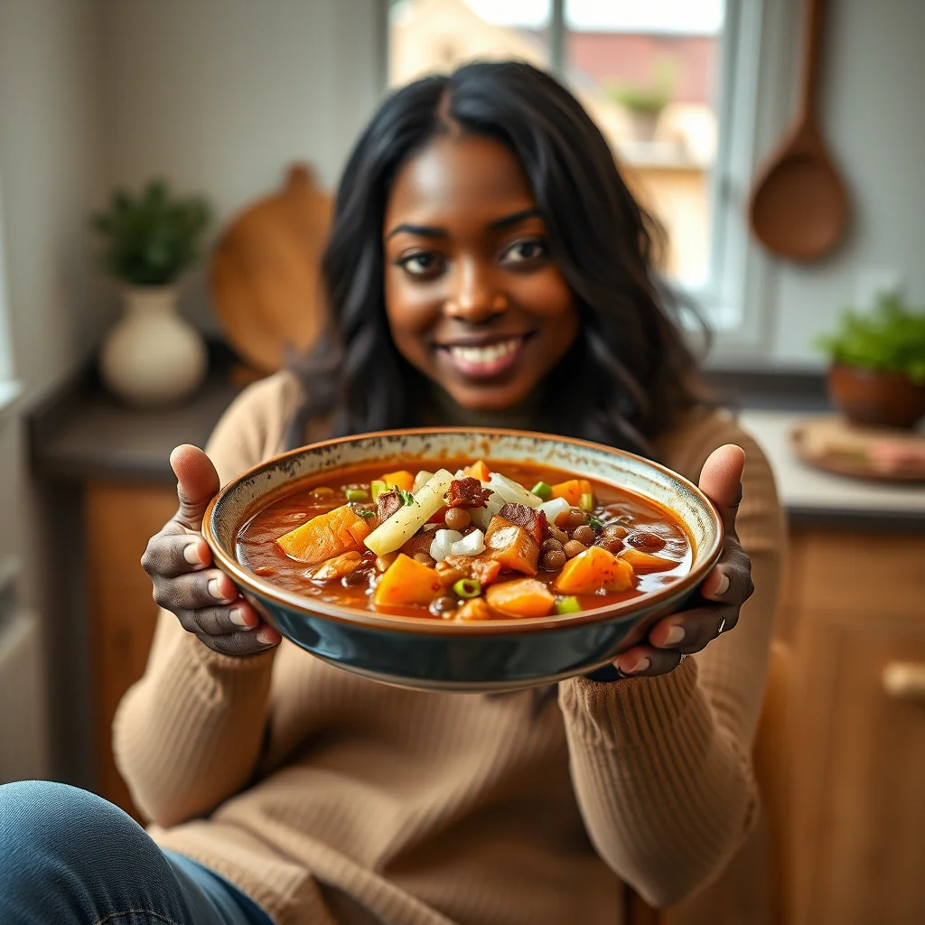 Hearty Black-Eyed Pea & Sweet Potato Soup – vegetarian recipe