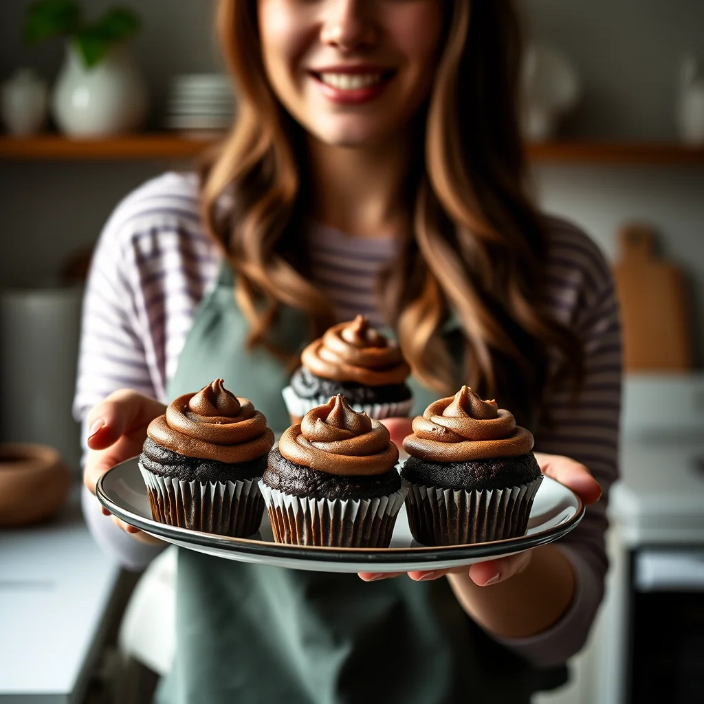 Decadent Fudgy Chocolate Cupcakes – vegetarian recipe