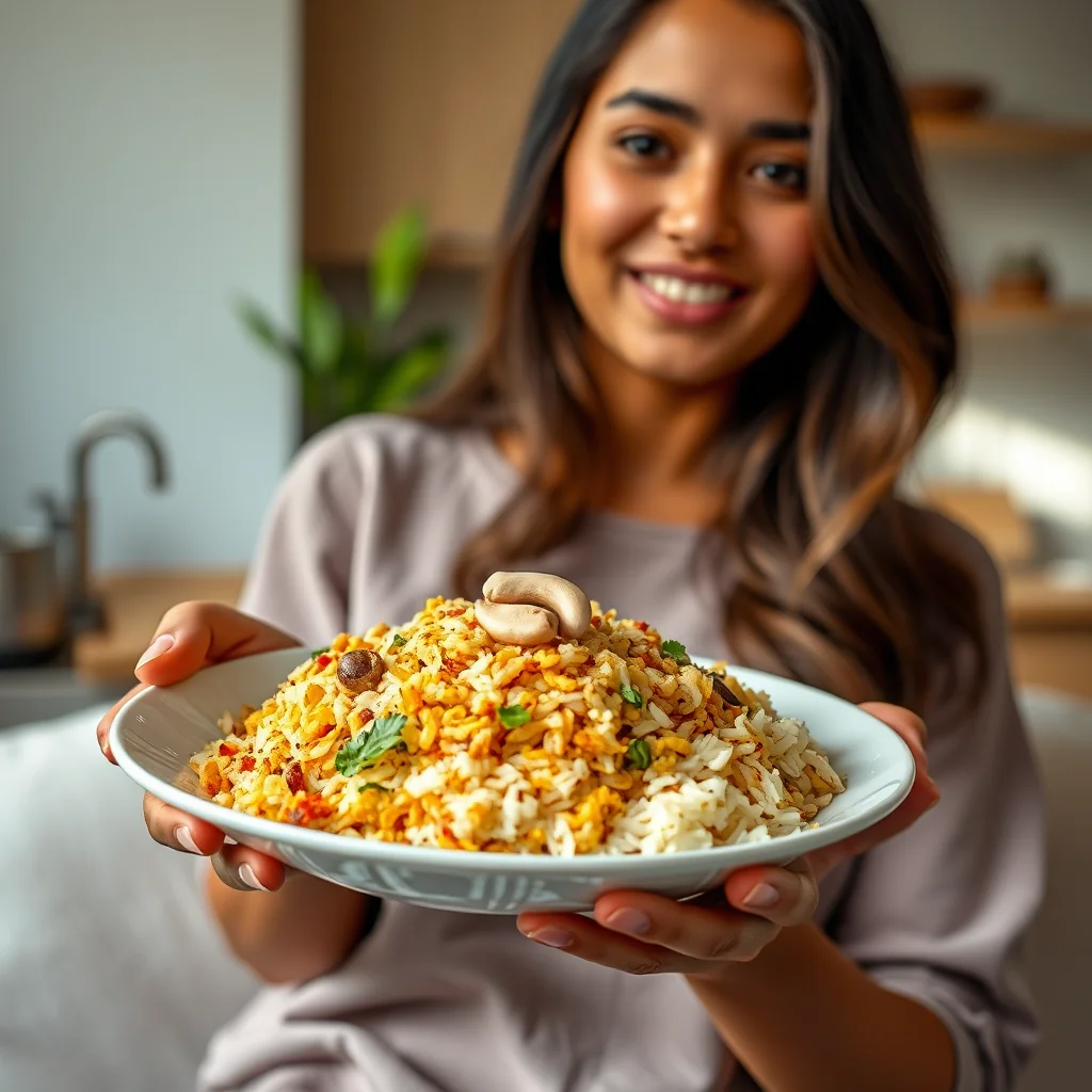 Jeweled Rice Pilaf (Masala Hari Matar Pulau) – vegetarian recipe