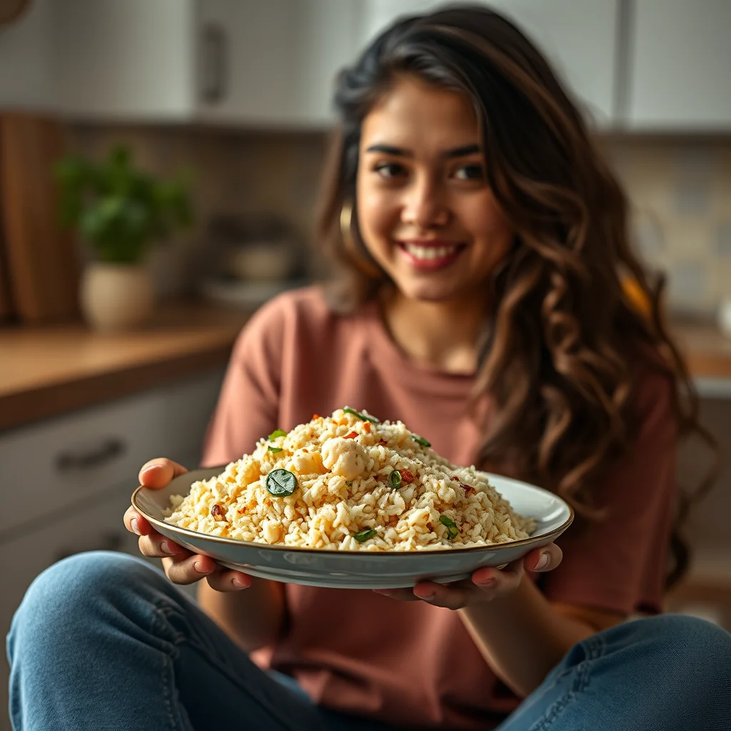 Creamy Cauliflower and Rice Pilaf (Gobhi Pulau) – vegetarian recipe