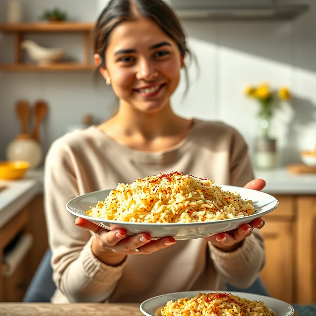 Sweet Saffron Rice (Zarda Pulao) – vegetarian recipe