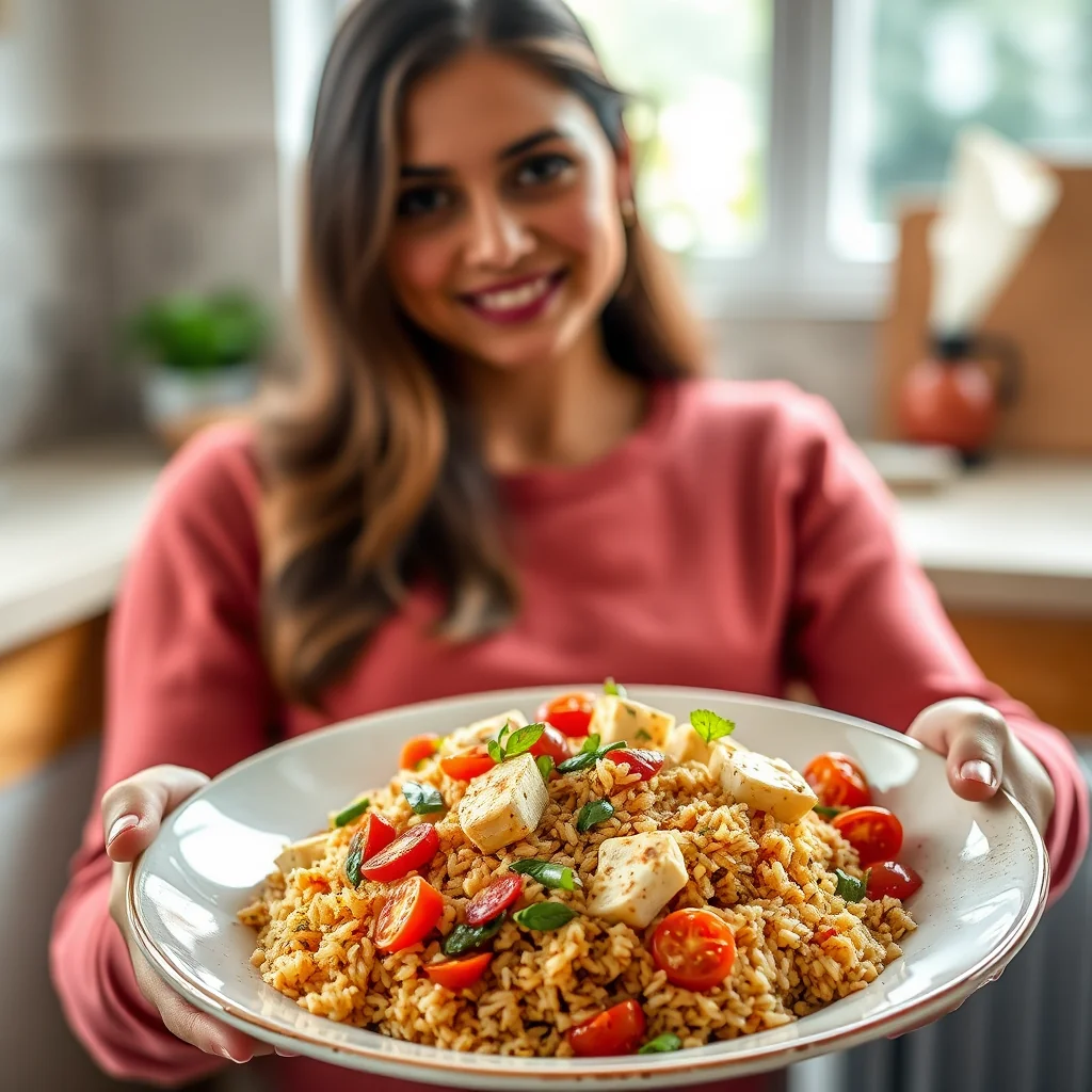Paneer Pilaf with Bell Peppers (Panir Simla Mirch Pulau) – vegetarian recipe