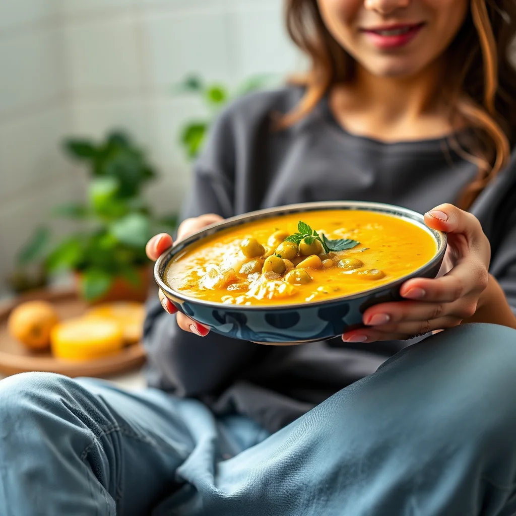 Creamy Pressure Cooker Dal and Rice Soup – vegetarian recipe