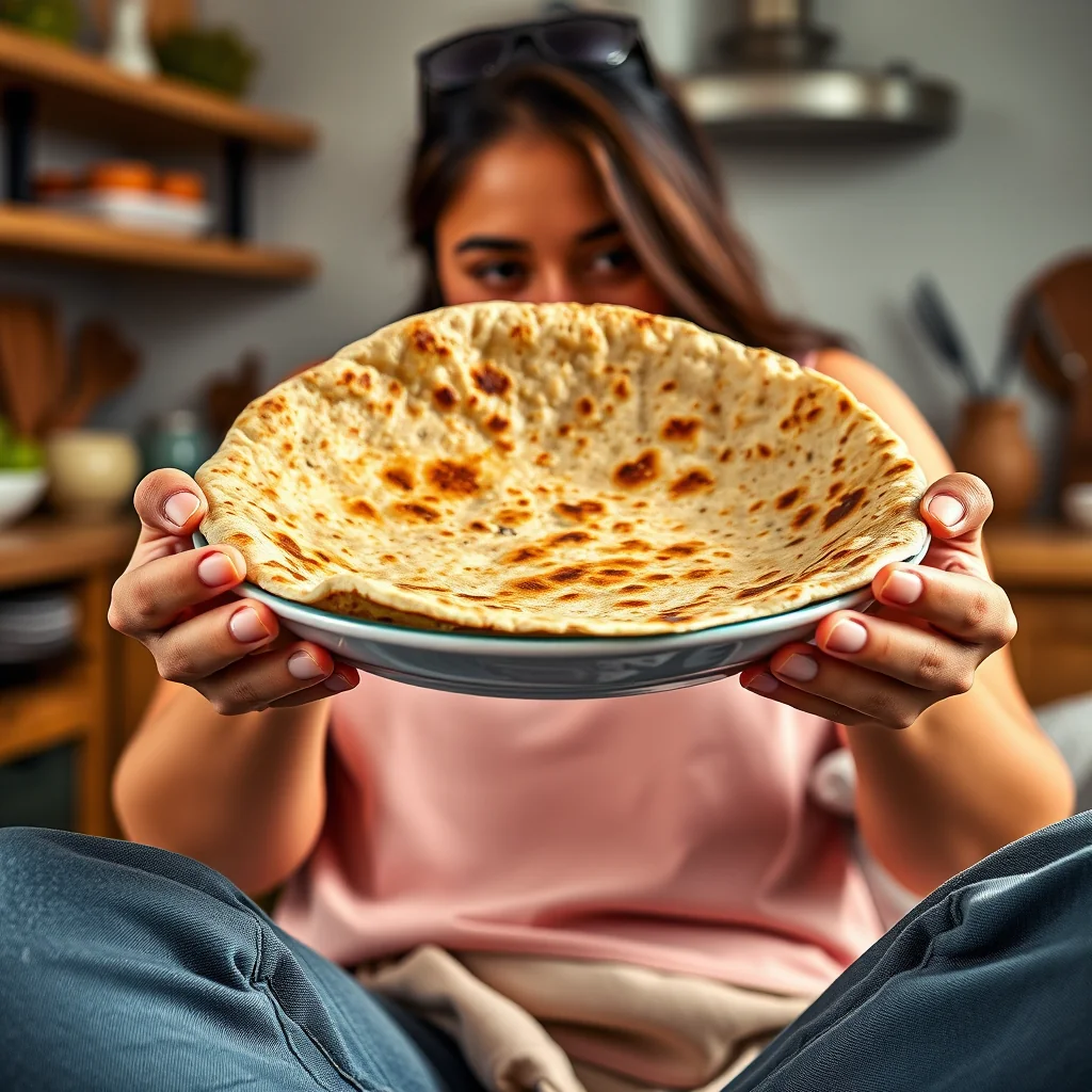 Matar Paratha (Spiced Pea-Stuffed Indian Flatbread) – vegetarian recipe