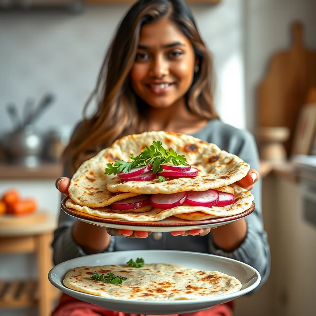 Mooli Paratha (Radish-Stuffed Indian Flatbread) – vegetarian recipe