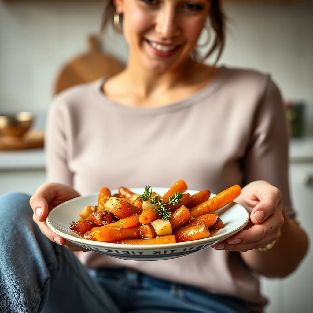 Cardamom-Spiced Glazed Carrots (Gajar Sabji) – vegetarian recipe