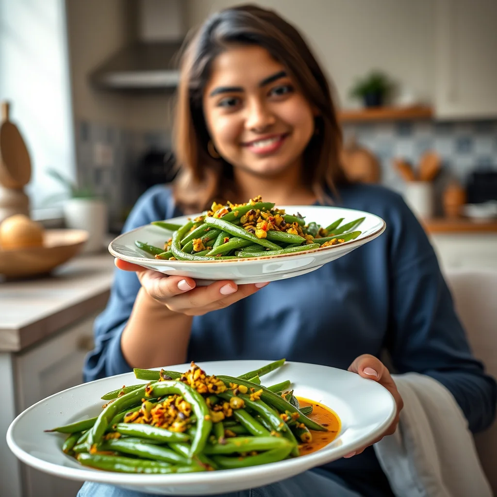 Marawadi-Style Green Bean Sabzi (Spiced Indian Green Beans) – vegetarian recipe