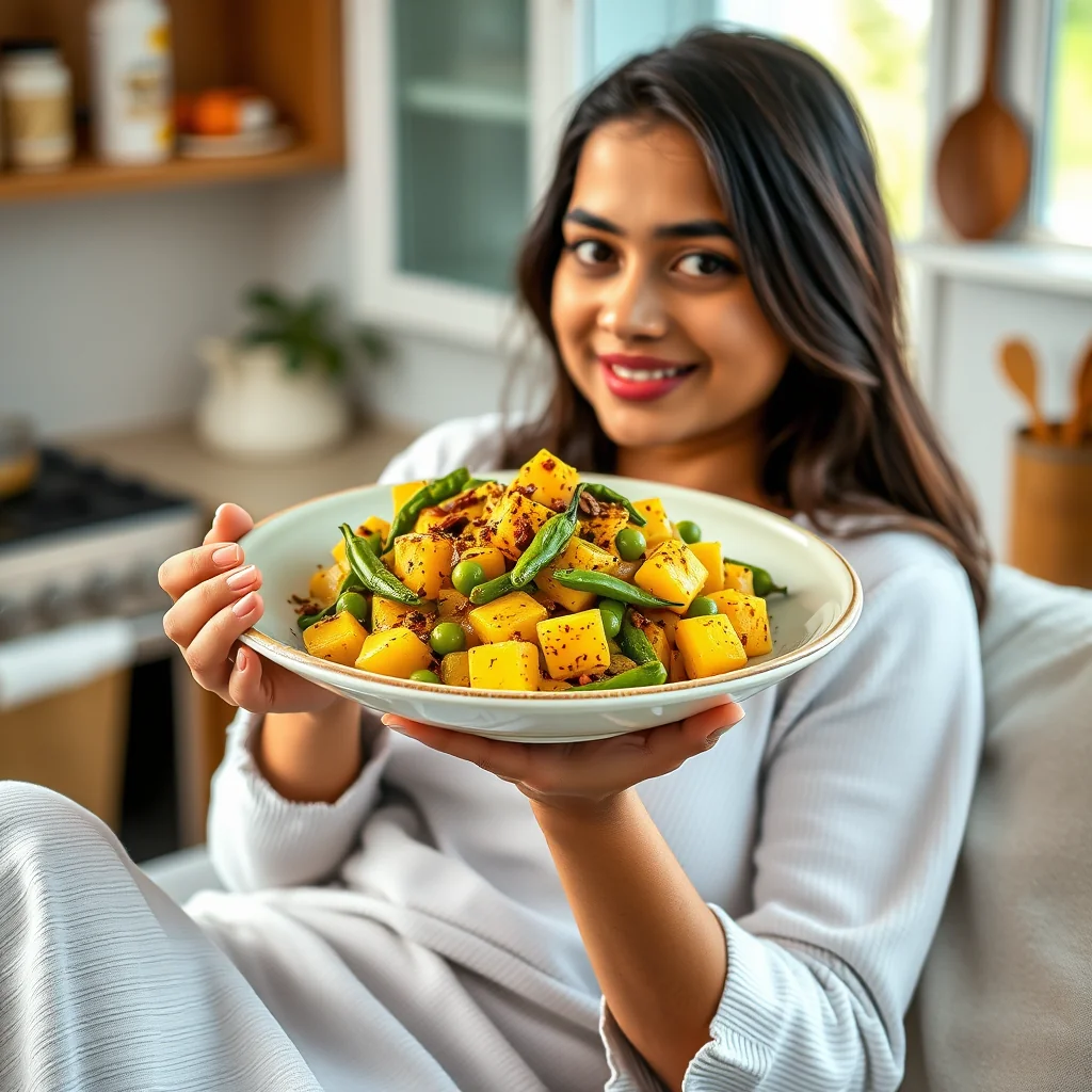 Summer Squash and Green Peas (Louki Hari Matar Sabji) – vegetarian recipe