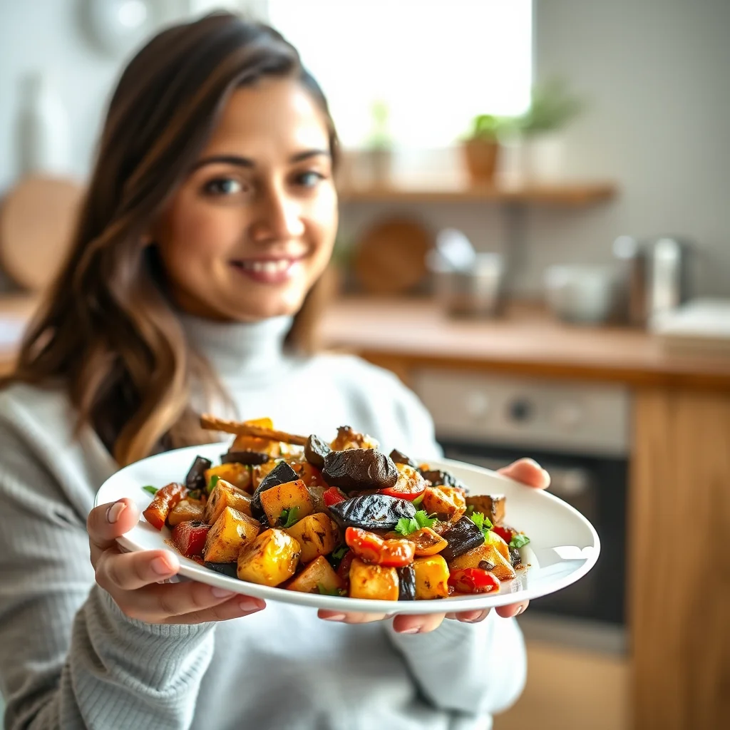 Sautéed Eggplant and Bell Pepper (Baigan Simla Mirch Tarkari – vegetarian recipe