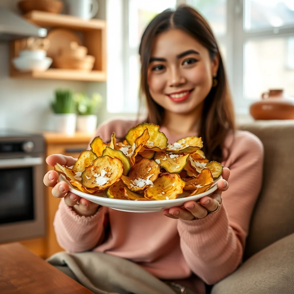 Crispy Bitter Melon Chips with Coconut – vegetarian recipe