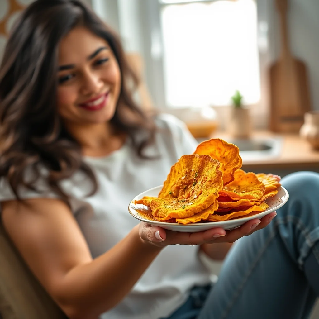 Kaddu Bhaji (Crispy Pumpkin Wafers) – vegetarian recipe