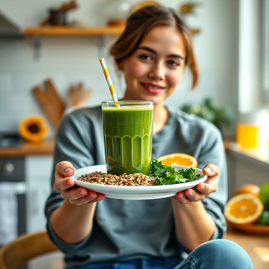 Vibrant Green Power Smoothie – vegetarian recipe
