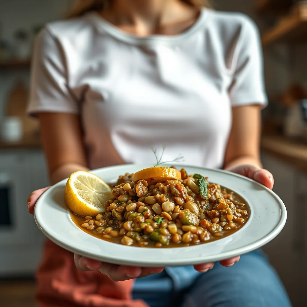 Rustic French Lentil Stew with Fennel and Lemon – vegetarian recipe
