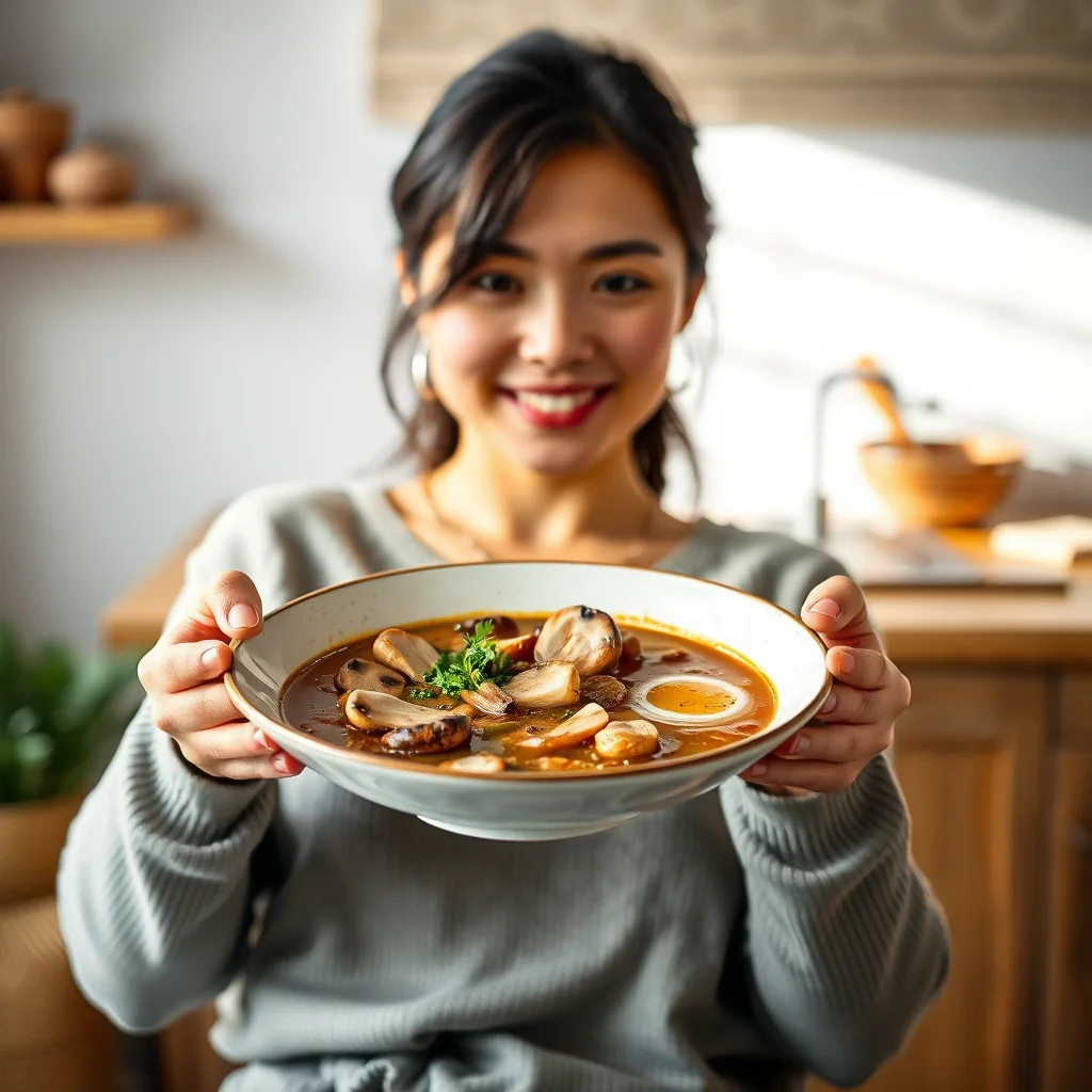 Hearty Shiitake Mushroom Miso Soup – vegetarian recipe