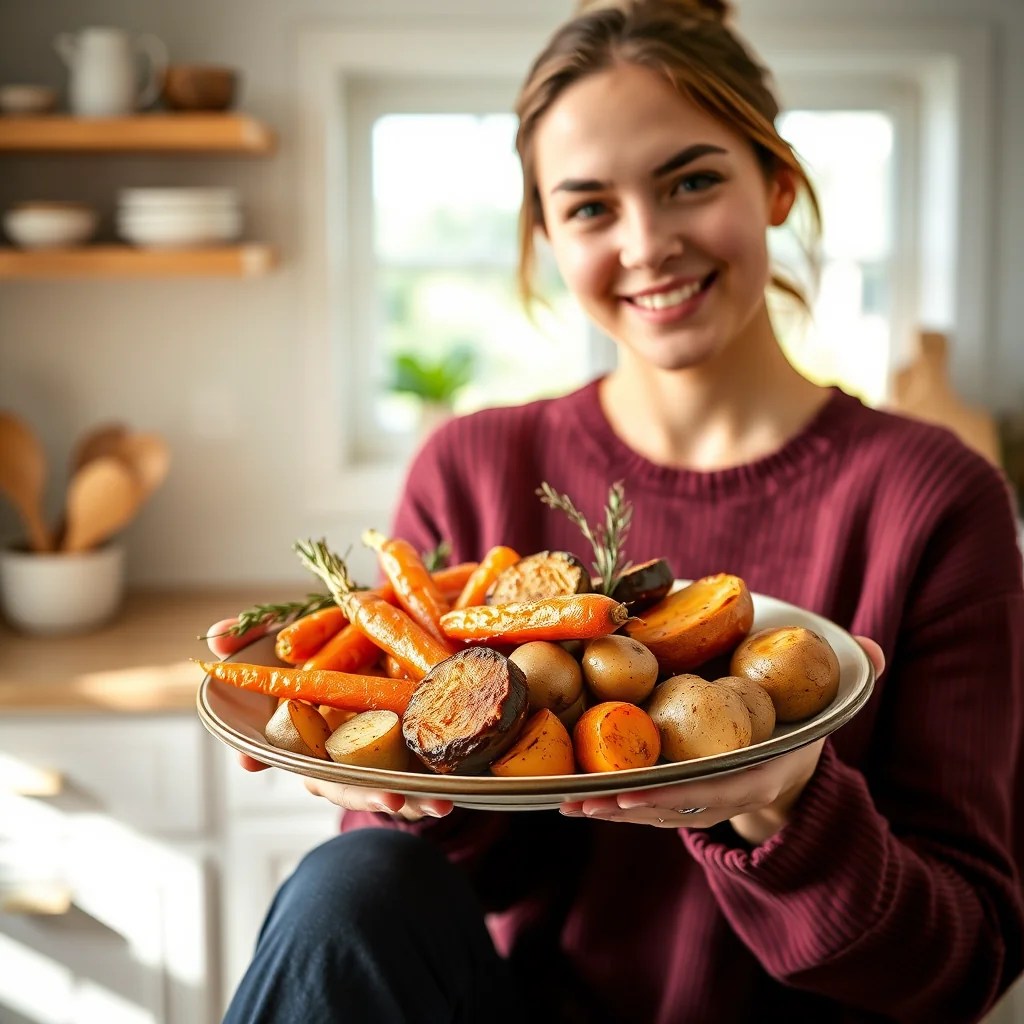 Seasonal Roasted Root Vegetables – vegetarian recipe