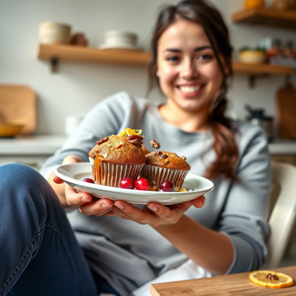 Vegan Cranberry Pecan Muffins – vegetarian recipe