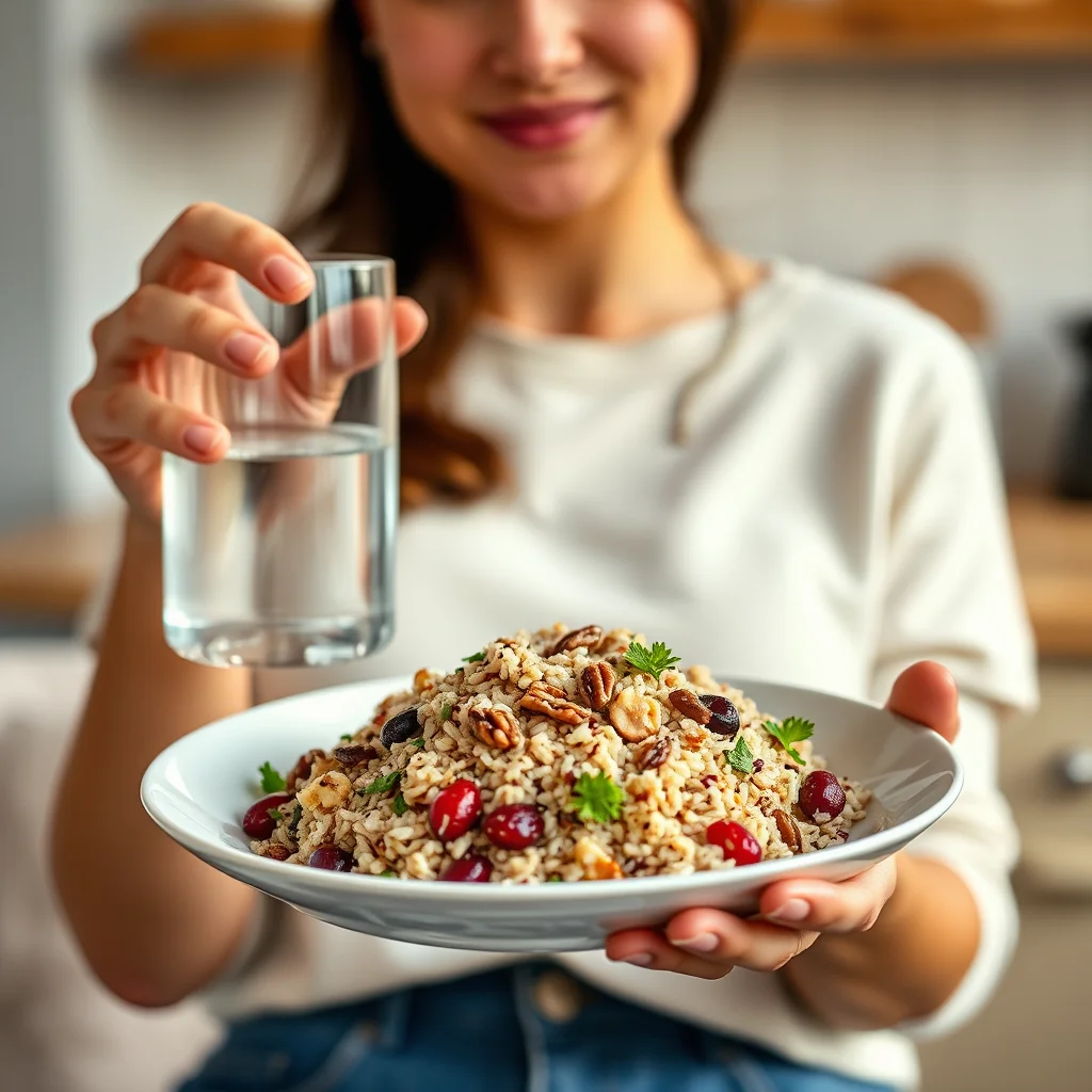 Wild Rice, Walnut, and Cranberry Salad – vegetarian recipe