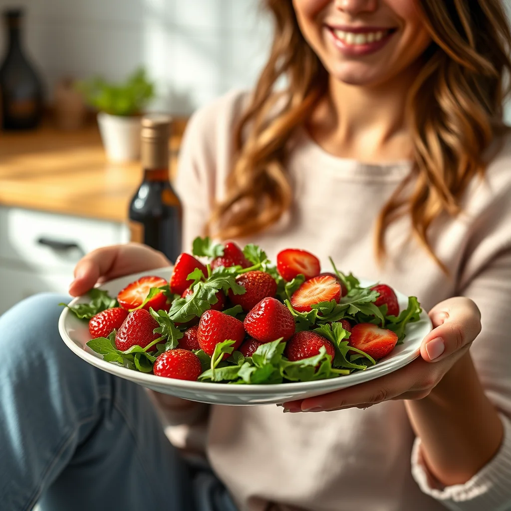 Balsamic Strawberry & Arugula Salad – vegetarian recipe