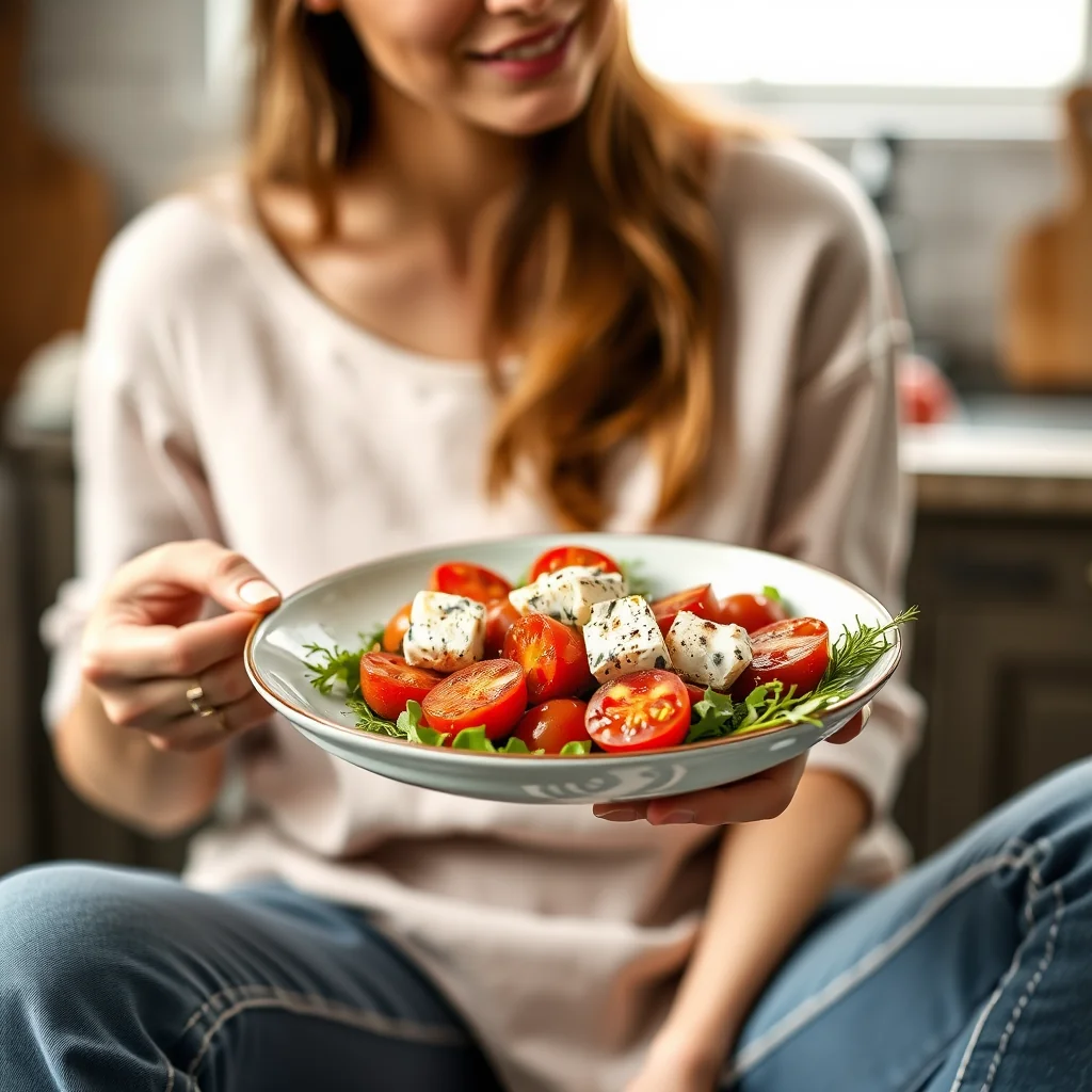 Broiled Tomato and Blue Cheese Salad – vegetarian recipe