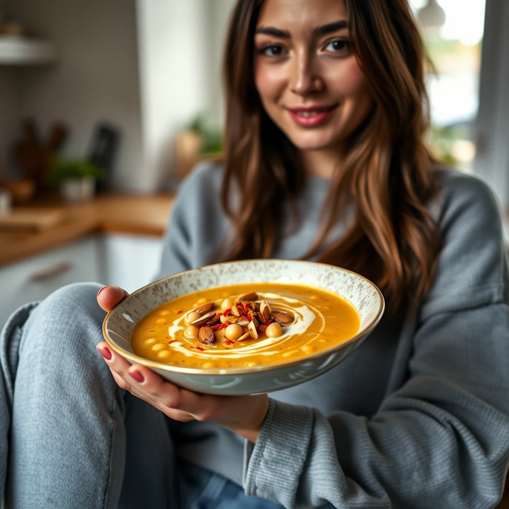 Chickpea Soup with Saffron and Almonds – vegetarian recipe