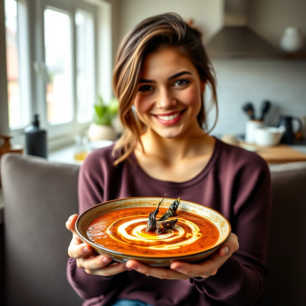 Smoky Ancho Chile Bisque – vegetarian recipe