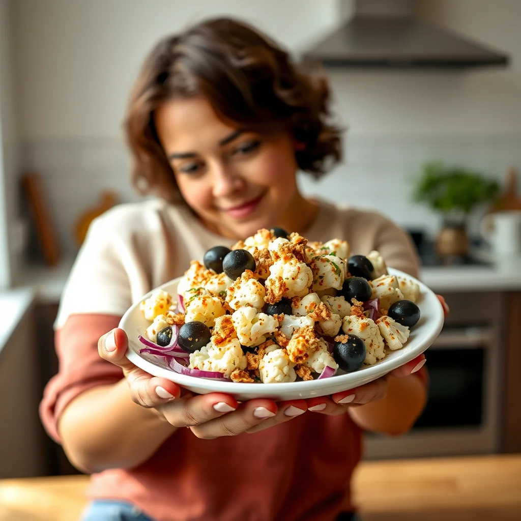 Cauliflower Salad with Olives and Bread Crumbs – vegetarian recipe