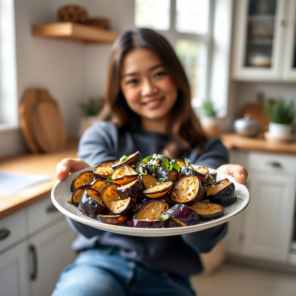 Japanese-Inspired Miso Eggplant Salad – vegetarian recipe