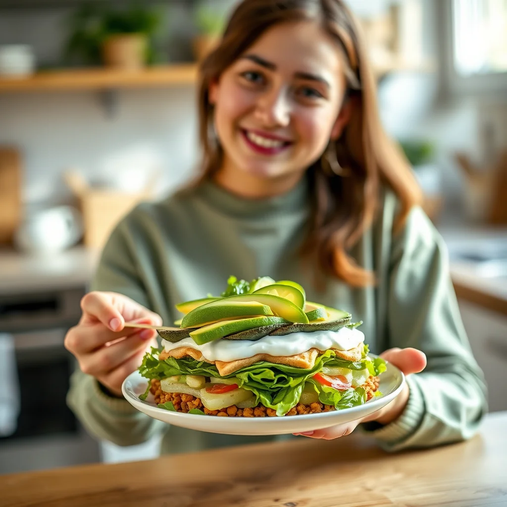 Five-Layer Avocado Salad – vegetarian recipe