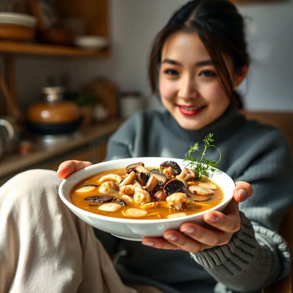 Korean Mushroom Soup (Beoseot Guk) – vegetarian recipe