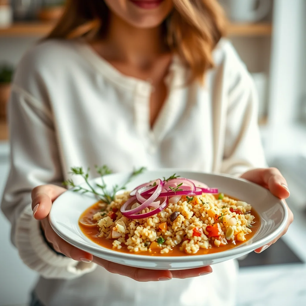 North African Couscous Soup – vegetarian recipe