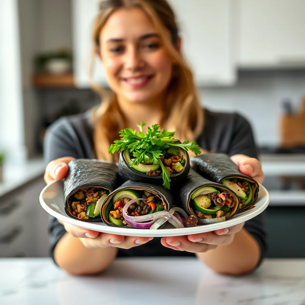 Black and Green Veggie Burritos – vegetarian recipe
