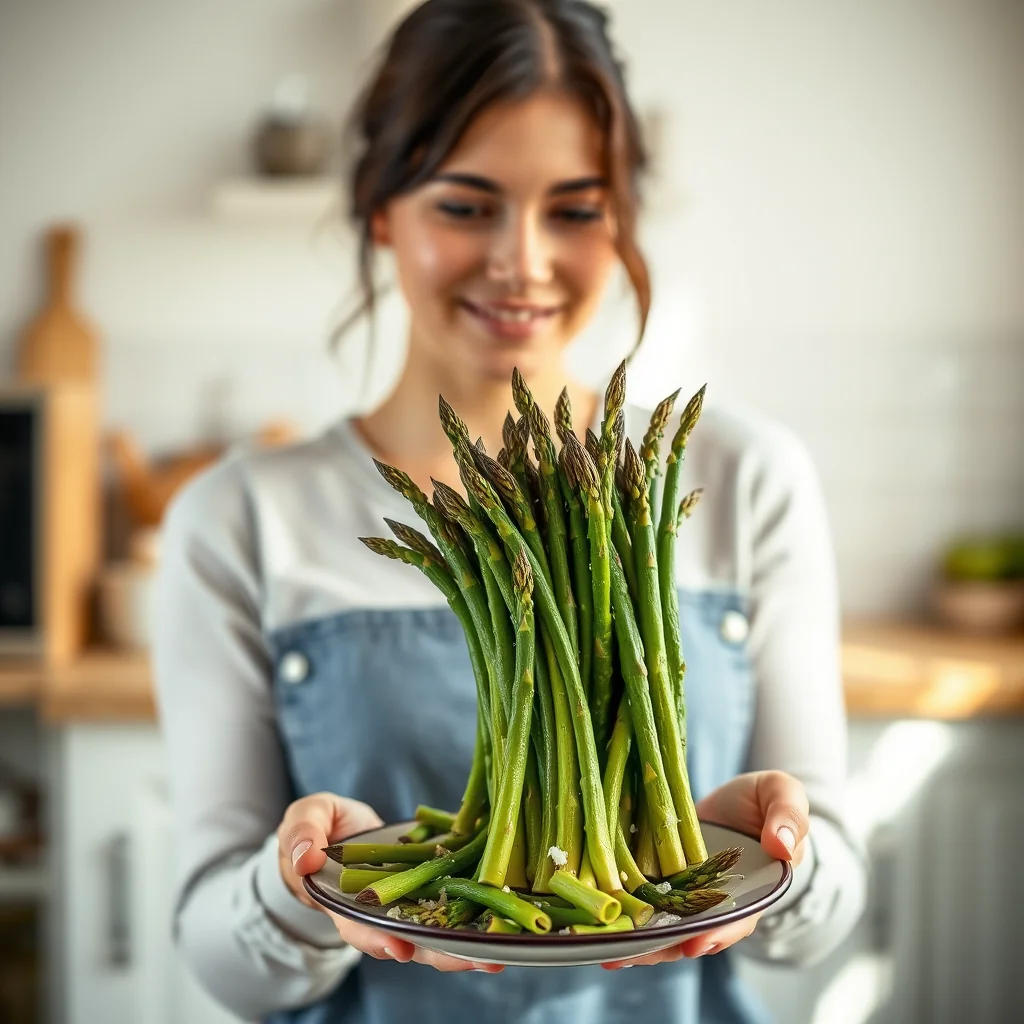 Simple Boiled, Steamed, or Microwaved Asparagus – vegetarian recipe