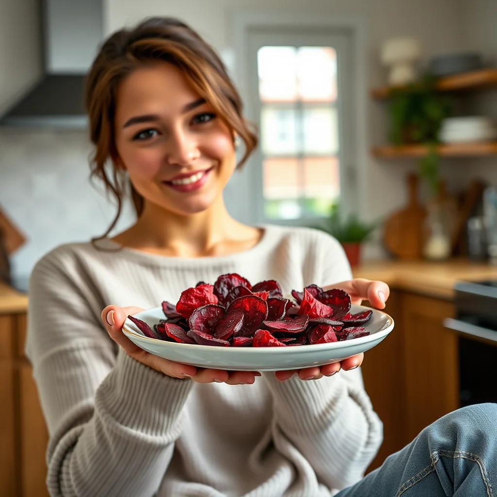 Oven-Baked Beet Crisps – vegetarian recipe
